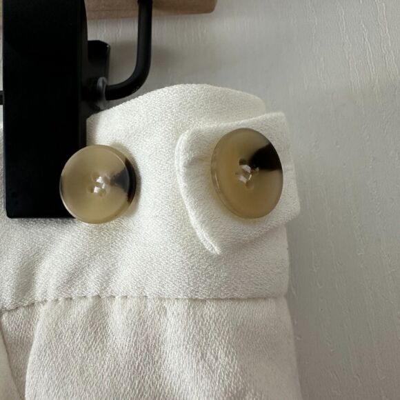 Helmut Lang‎ Silk Ivory White Cream Pants Trousers Size 4 - Picture 3 of 10